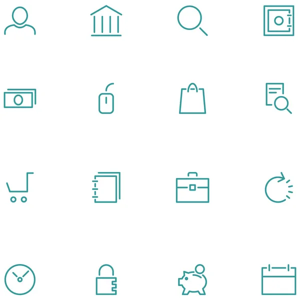 Set vector icons material design style. — Stock Vector