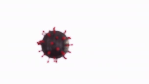 Blurred COVID-19 coronavirus cell model rotation — 비디오