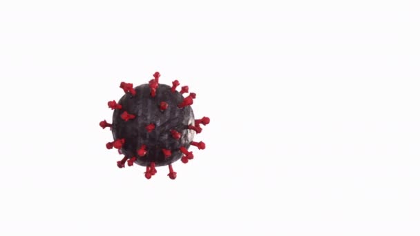 COVID-19 Coronavirus-Zellmodell rotiert — Stockvideo