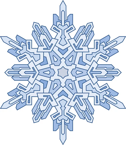 Outlines of snowflake pattern — Stock Vector