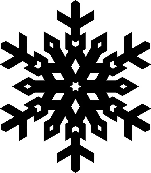 Stylish black snowflake — Stock Vector