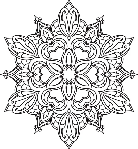 Mandala, elemento decorativo — Vettoriale Stock