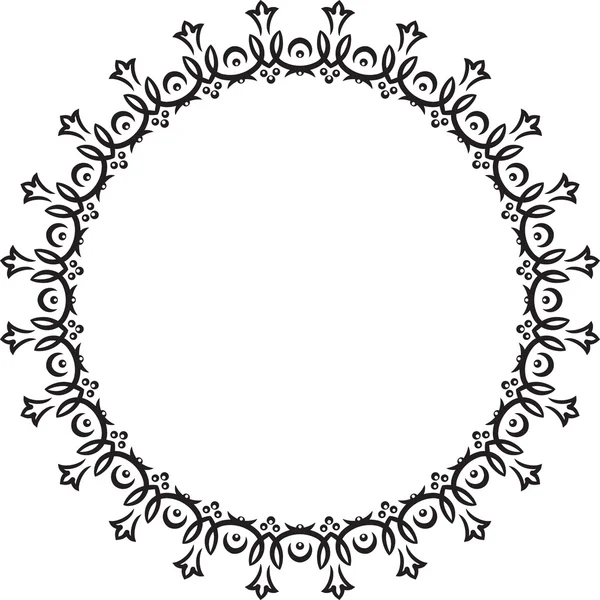 Decorative, unusual, round frame — Stock Vector