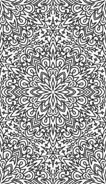 Soyut yuvarlak dantel tasarım