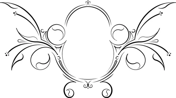 Декоративная цветочная овальная рамка — стоковый вектор