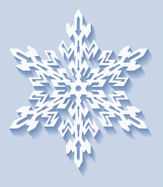 Floco de neve decorativo em estilo plano — Vetor de Stock