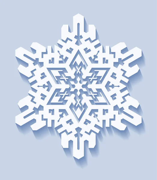 Copo de nieve decorativo en estilo plano — Vector de stock