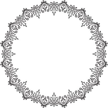 Dekoratif yuvarlak çerçeve 