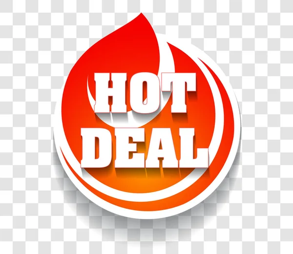 Flaming hot deal-ikonen — Stock vektor