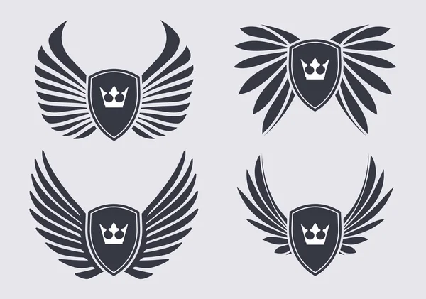Стильные декоративные крылья — стоковый вектор