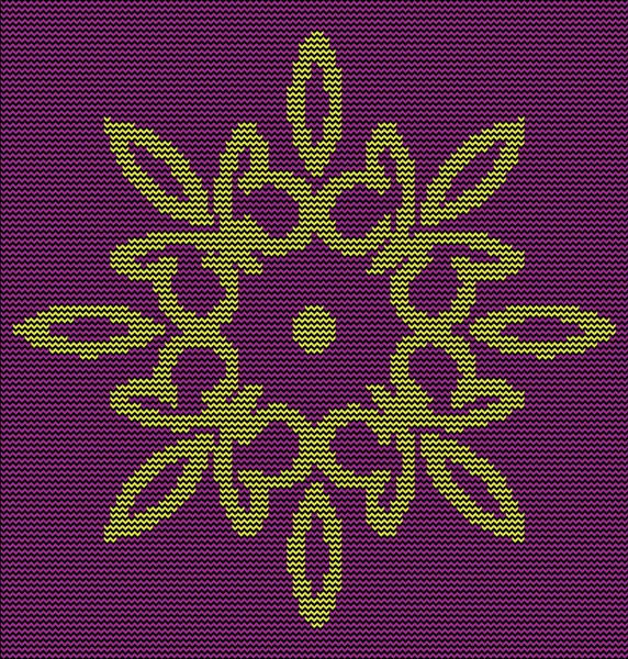 Modèle de tricot orné symbole décoratif . — Image vectorielle