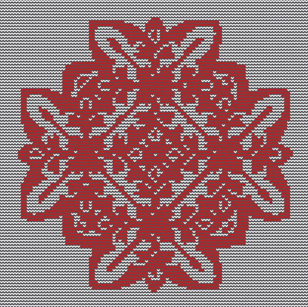 Modèle de tricot orné symbole décoratif . — Image vectorielle