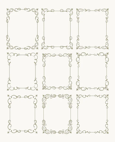 Calligraphic vintage frames — Stock Vector