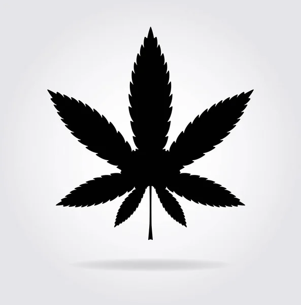 Hoja de cannabis o marihuana — Vector de stock