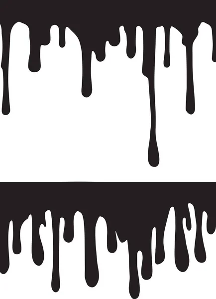 Fekete festékkel csöpög — Stock Vector