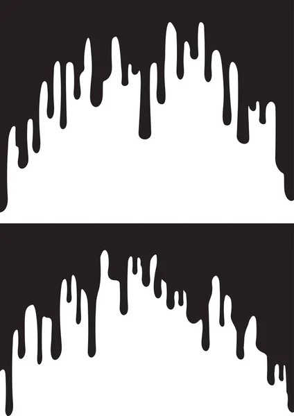 Black paint drips — Stock Vector