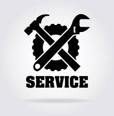 Düz stil Servisi simgesini 