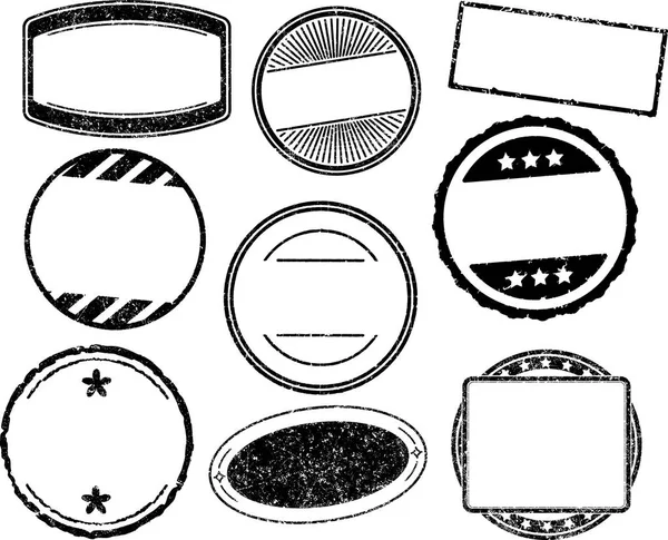 Set of templates  for rubber stamps — Stock Vector