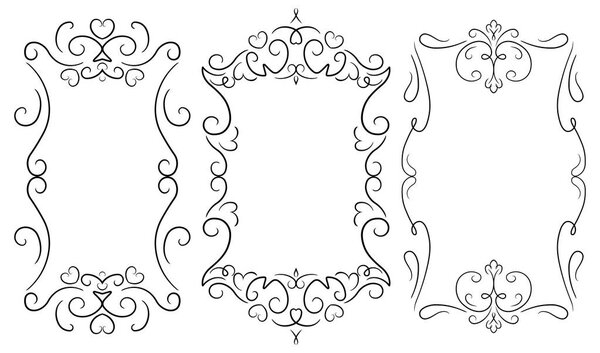 Винтажные черные рамки
