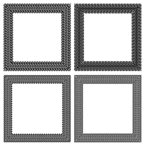 Quare frames in band sporen stijl — Stockvector