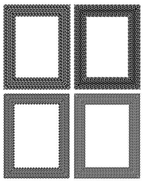 Marcos rectangulares negros — Archivo Imágenes Vectoriales