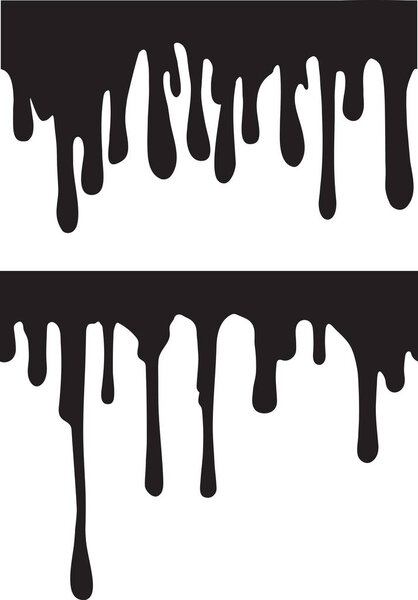 black paint drips