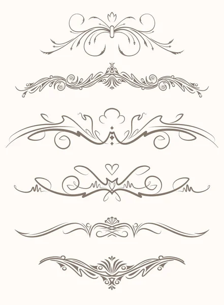 Elementos decorativos vintage vector página — Vector de stock