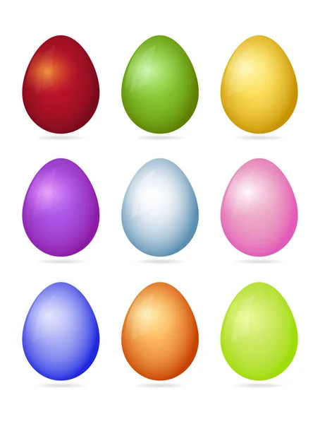 Coloridos huevos de Pascua — Vector de stock