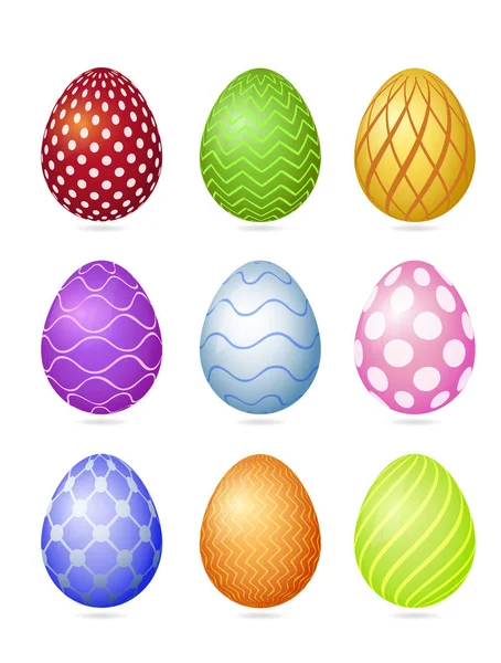 Coloridos huevos de Pascua — Vector de stock