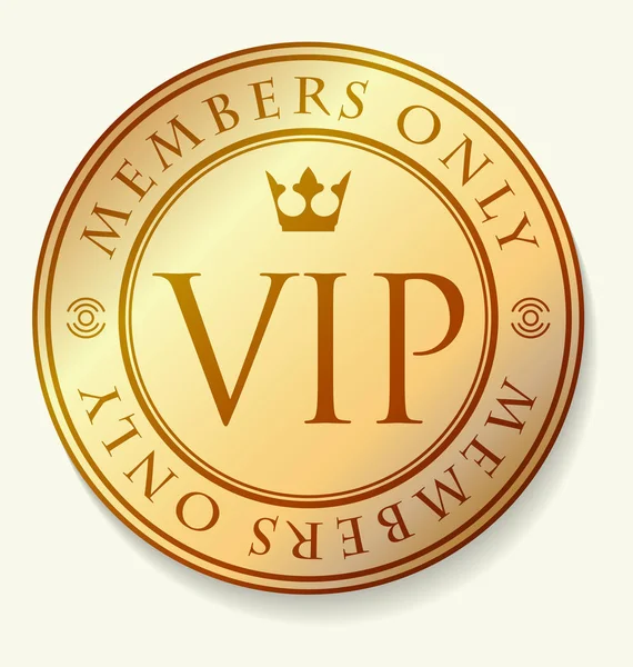 라운드 프레임 골드 Vip 장식 스톡 벡터