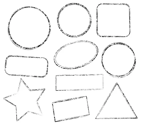 Set of templates  for rubber stamps — Stock Vector