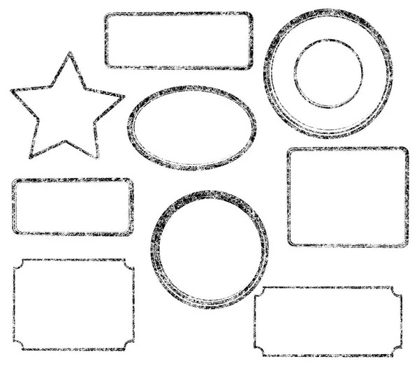 Set of templates  for rubber stamps — Stock Vector