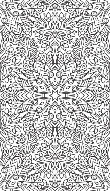 Dikişsiz soyut kabile siyah-beyaz desen