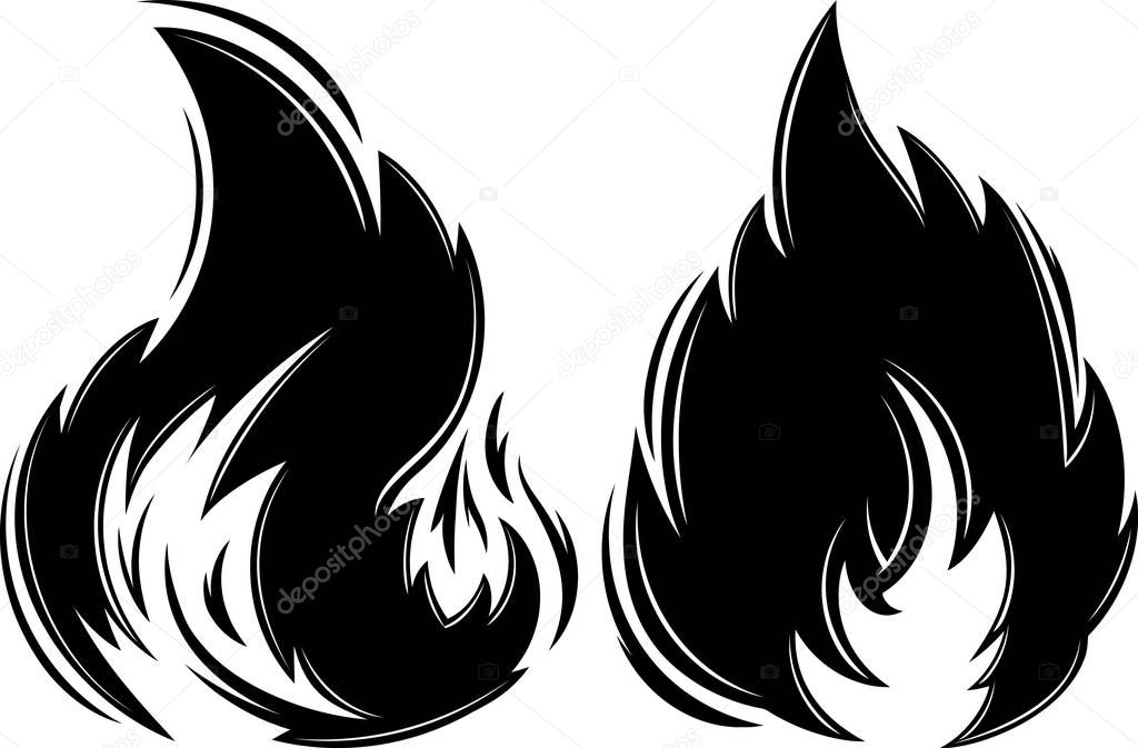 Black fire symbol 