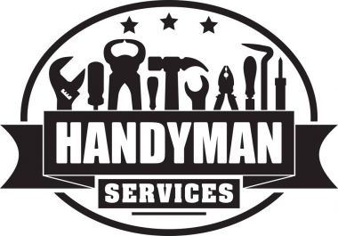 Handyman services  solid gubber stamp clipart