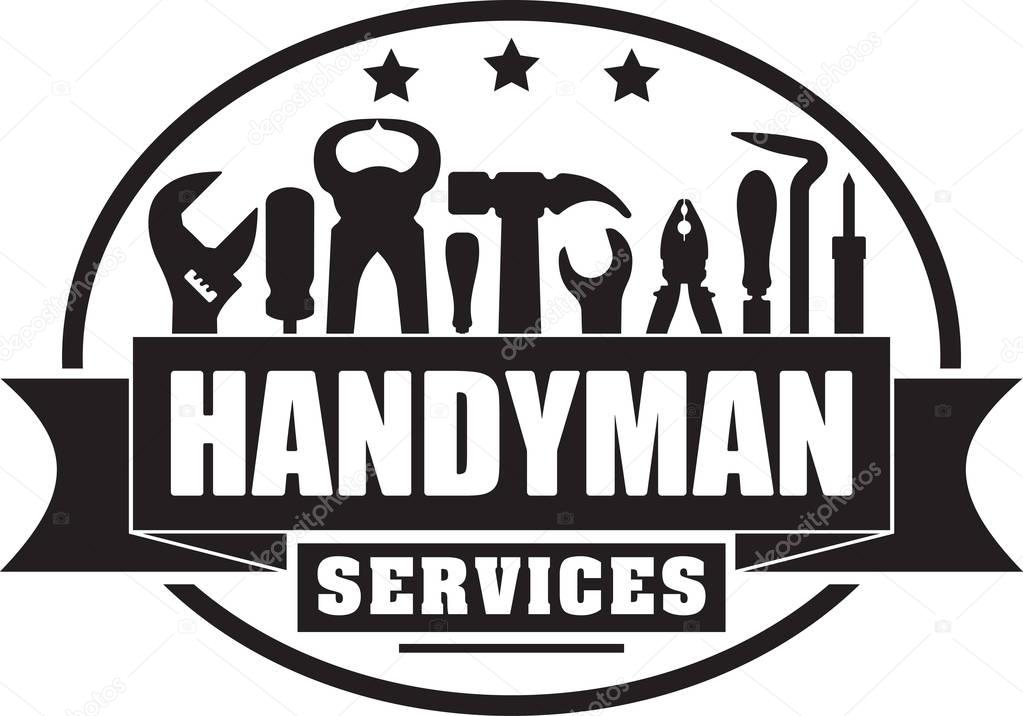 Handyman services  solid gubber stamp