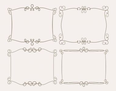 zarif kaligrafi çerçeve kümesi