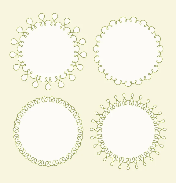 Set of four round frames — Stock Vector