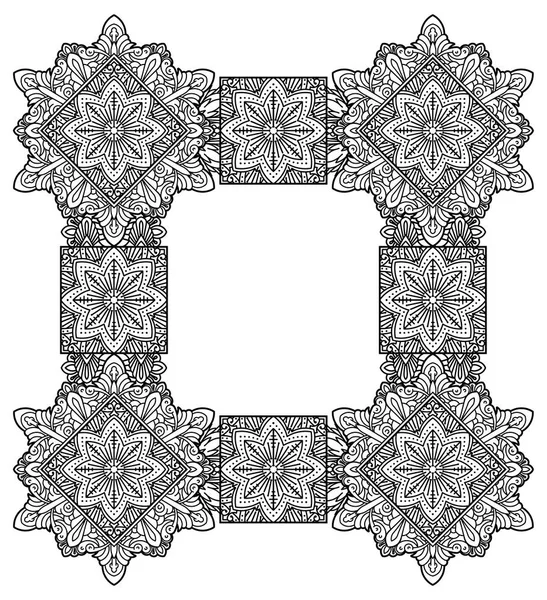 Rijk versierd ongebruikelijke frame patroon — Stockvector