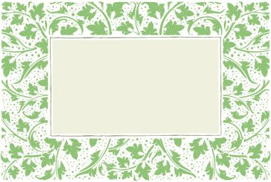 Bitkiler koleksiyonu ile yeşil çerçeve