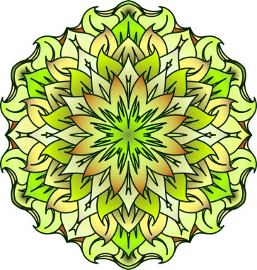 renk yuvarlak dantel tasarımı mandala 