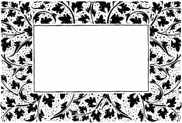 Black frame with collection of plants — Stock Vector