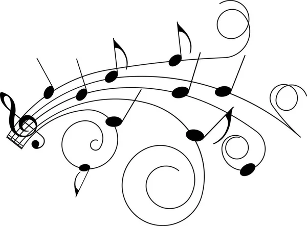 Svart musik symboler — Stock vektor