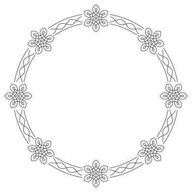 zarif yuvarlak çerçeve