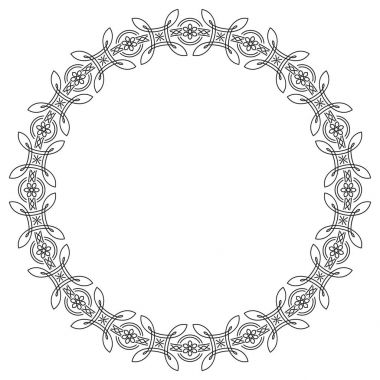 Zarif yuvarlak çerçeve özetlenen