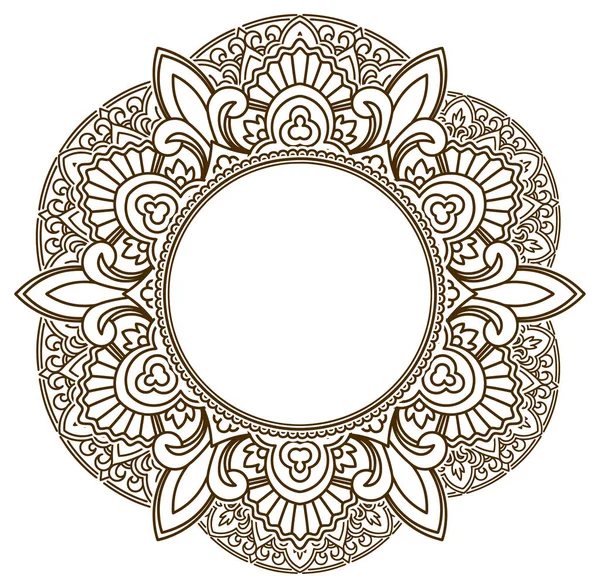 Rich decorated henna frame — Stock Vector