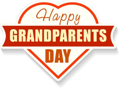 Mutlu büyükbaba ve Büyükanneler Günü amblemi