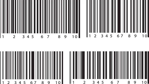 Conjunto de 4 etiquetas de código de barras — Archivo Imágenes Vectoriales