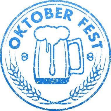 Oktoberfest açıklamalı lastik damgası