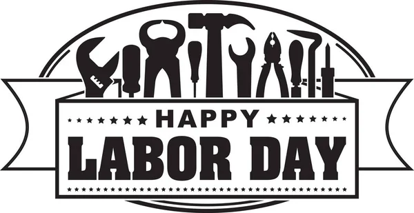 Happy Labor Day stamp — Stock Vector